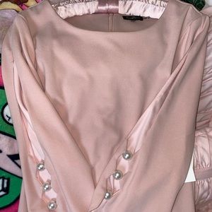 Salmon Pink Midi Dress